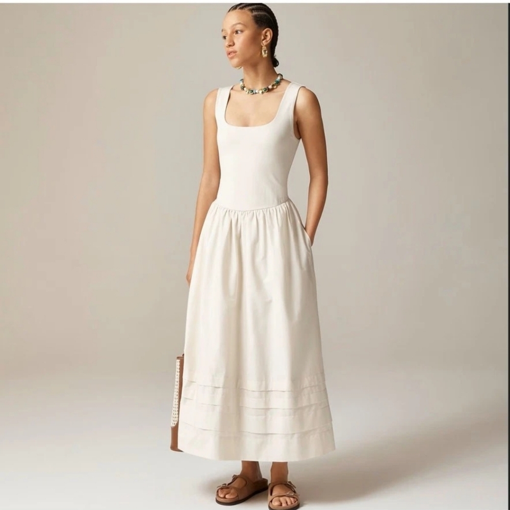 NWT J.Crew Women's Drop-waist mixy dress Sz XS $108